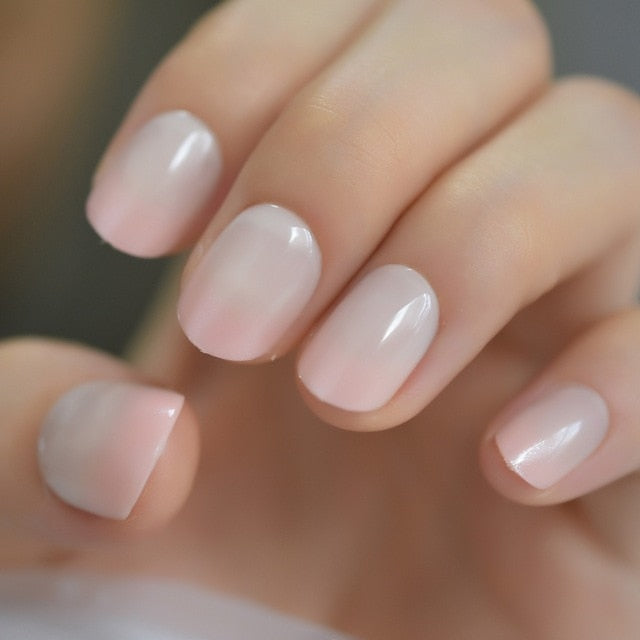 Ombre French Ballerina Fake Nail - Klassiichic