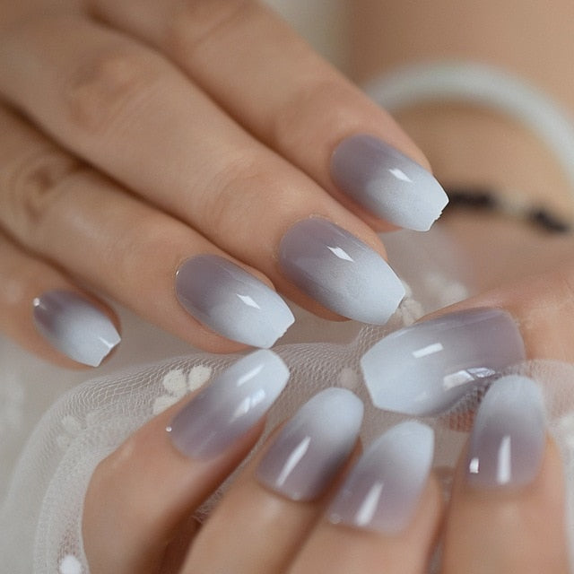 Ombre French Ballerina Fake Nail - Klassiichic