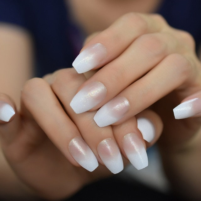 Ombre French Ballerina Fake Nail - Klassiichic