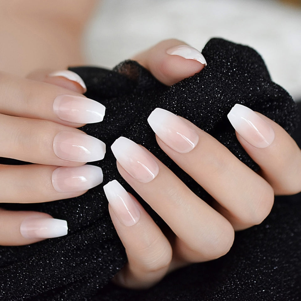 Ombre French Ballerina Fake Nail - Klassiichic