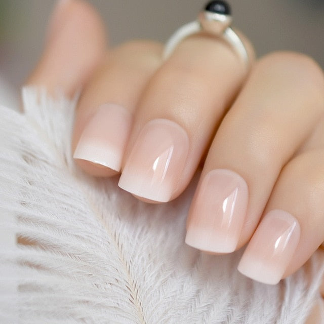 Ombre French Ballerina Fake Nail - Klassiichic