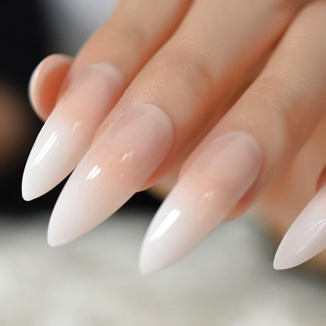 Ombre French Ballerina Fake Nail - Klassiichic