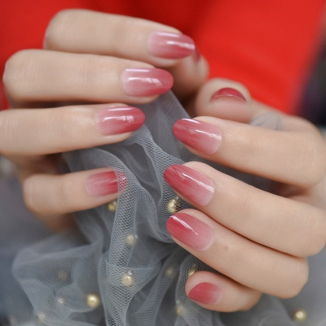 Ombre French Ballerina Fake Nail - Klassiichic