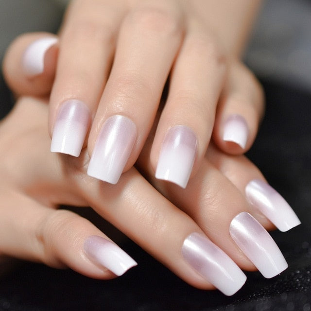Ombre French Ballerina Fake Nail - Klassiichic
